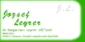 jozsef leyrer business card